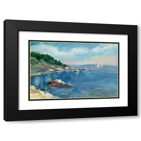 Coastal Maine Black Modern Wood Framed Art Print with Double Matting by Calcasola, Stephen