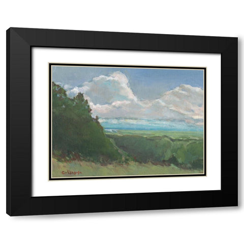 Vista View Black Modern Wood Framed Art Print with Double Matting by Calcasola, Stephen