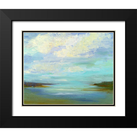 Little Inlet Black Modern Wood Framed Art Print with Double Matting by Finch, Sheila