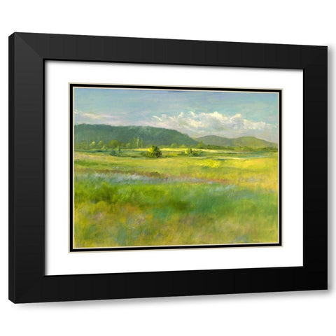 Hills Beyond the Meadow Black Modern Wood Framed Art Print with Double Matting by Finch, Sheila