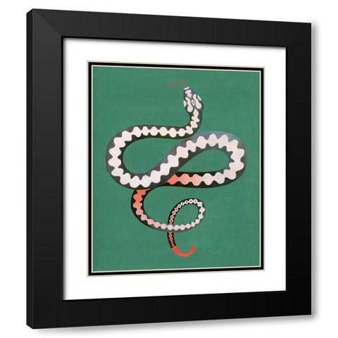 Serpent Shapes II Black Modern Wood Framed Art Print with Double Matting by Popp, Grace