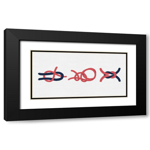 Sailing Knot Group I Black Modern Wood Framed Art Print with Double Matting by Green, Jacob