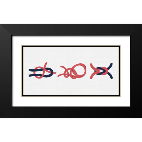 Sailing Knot Group I Black Modern Wood Framed Art Print with Double Matting by Green, Jacob
