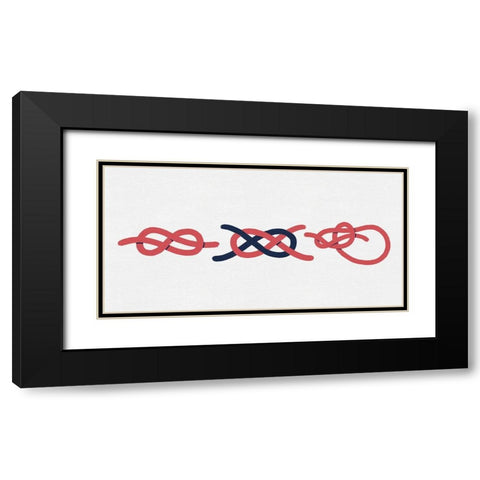 Sailing Knot Group II Black Modern Wood Framed Art Print with Double Matting by Green, Jacob