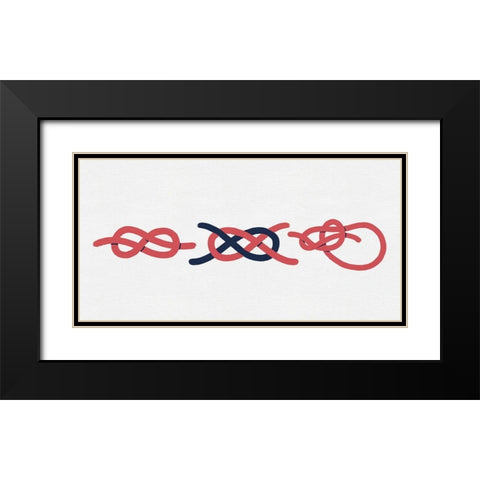 Sailing Knot Group II Black Modern Wood Framed Art Print with Double Matting by Green, Jacob