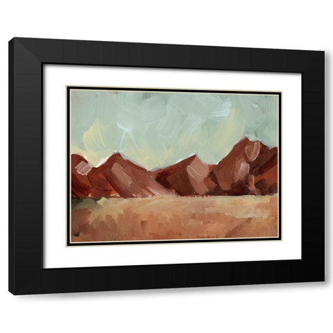 Brushed Canyons II Black Modern Wood Framed Art Print with Double Matting by Parker, Jennifer Paxton