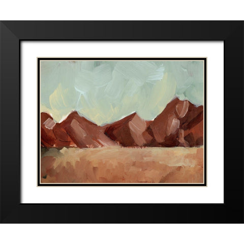 Brushed Canyons II Black Modern Wood Framed Art Print with Double Matting by Parker, Jennifer Paxton