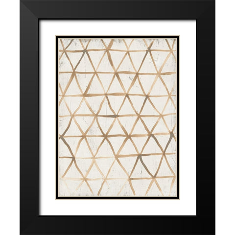 Neutral Lattice II Black Modern Wood Framed Art Print with Double Matting by Vess, June Erica