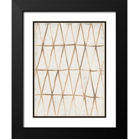 Neutral Lattice III Black Modern Wood Framed Art Print with Double Matting by Vess, June Erica