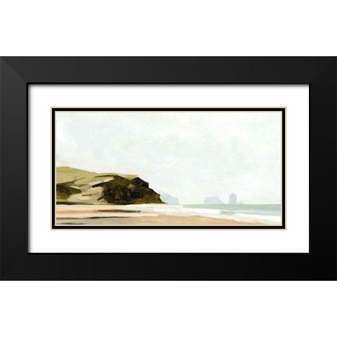 Pale Coast I Black Modern Wood Framed Art Print with Double Matting by Caroline, Emma