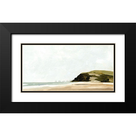 Pale Coast II Black Modern Wood Framed Art Print with Double Matting by Caroline, Emma