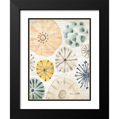 Ocean Urchins I Black Modern Wood Framed Art Print with Double Matting by Vess, June Erica