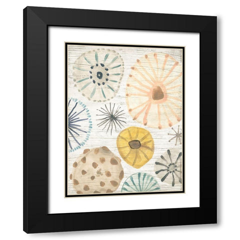 Ocean Urchins II Black Modern Wood Framed Art Print with Double Matting by Vess, June Erica