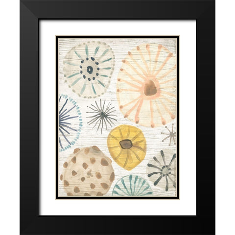 Ocean Urchins II Black Modern Wood Framed Art Print with Double Matting by Vess, June Erica
