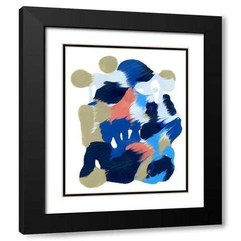 Wavy Palette I Black Modern Wood Framed Art Print with Double Matting by Caroline, Emma