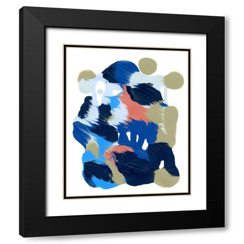 Wavy Palette II Black Modern Wood Framed Art Print with Double Matting by Caroline, Emma