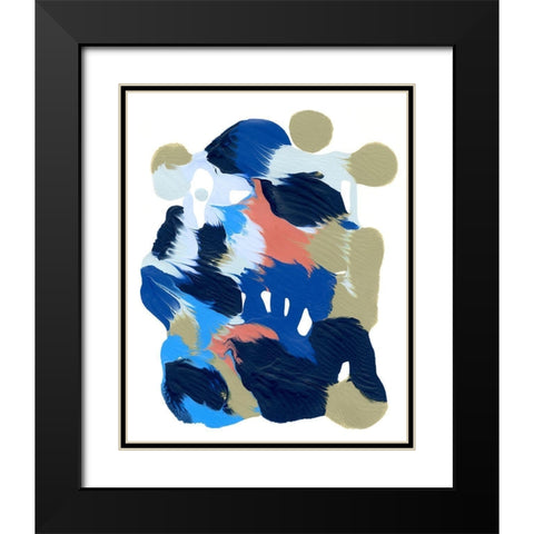 Wavy Palette II Black Modern Wood Framed Art Print with Double Matting by Caroline, Emma