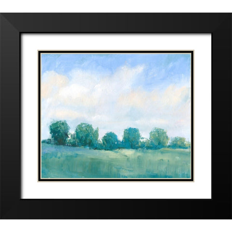 Summer Treeline I Black Modern Wood Framed Art Print with Double Matting by OToole, Tim