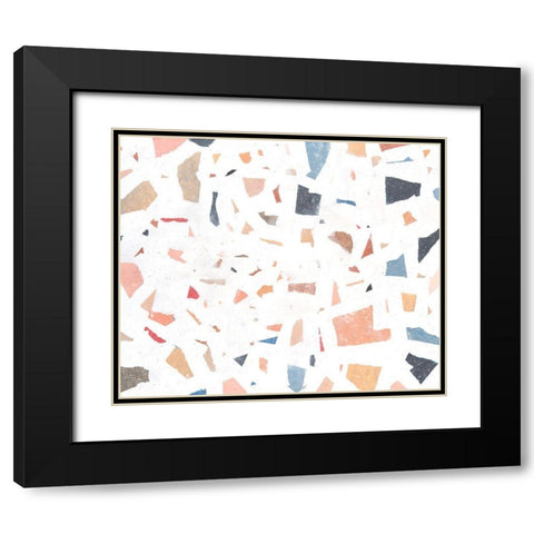 Confetti Abstract II Black Modern Wood Framed Art Print with Double Matting by OToole, Tim