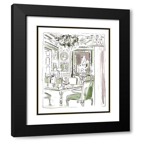 The Vintage Room II Black Modern Wood Framed Art Print with Double Matting by Wang, Melissa