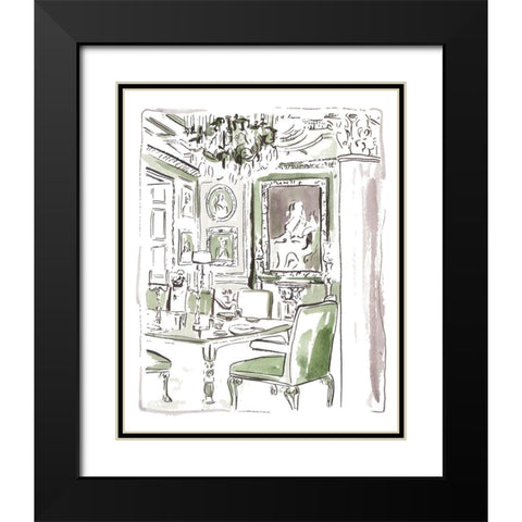 The Vintage Room II Black Modern Wood Framed Art Print with Double Matting by Wang, Melissa