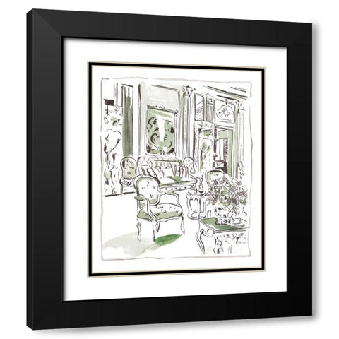 The Vintage Room IV Black Modern Wood Framed Art Print with Double Matting by Wang, Melissa