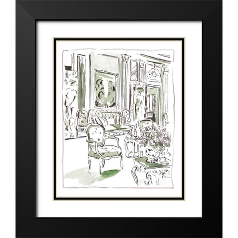 The Vintage Room IV Black Modern Wood Framed Art Print with Double Matting by Wang, Melissa