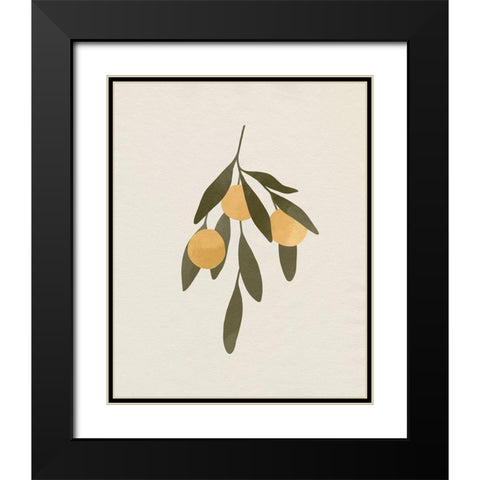 Sweet Clementines I Black Modern Wood Framed Art Print with Double Matting by Caroline, Emma