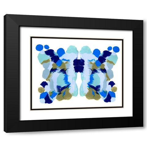 Rorschach Mariposa I Black Modern Wood Framed Art Print with Double Matting by Caroline, Emma