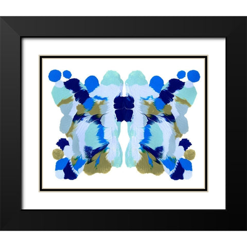 Rorschach Mariposa I Black Modern Wood Framed Art Print with Double Matting by Caroline, Emma