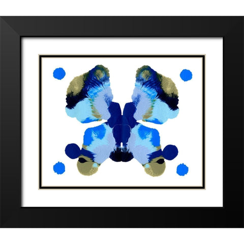 Rorschach Mariposa IV Black Modern Wood Framed Art Print with Double Matting by Caroline, Emma