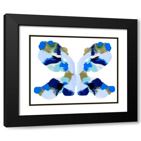 Rorschach Mariposa V Black Modern Wood Framed Art Print with Double Matting by Caroline, Emma