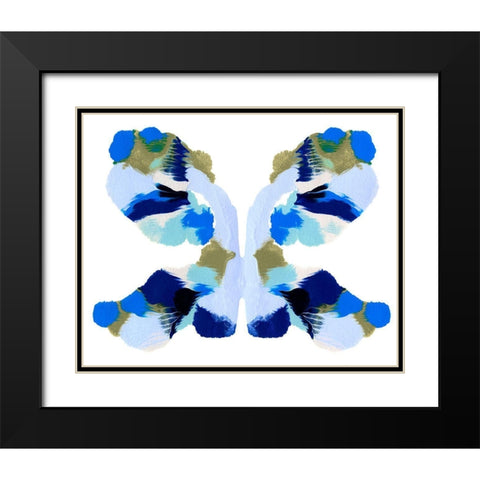 Rorschach Mariposa V Black Modern Wood Framed Art Print with Double Matting by Caroline, Emma