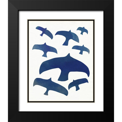 Matisse Seagulls I Black Modern Wood Framed Art Print with Double Matting by Caroline, Emma