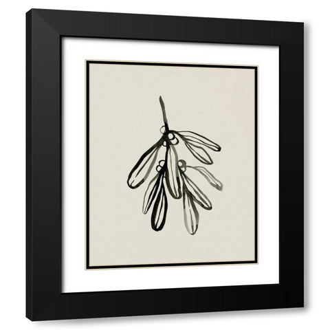 Mistletoe Sketch I Black Modern Wood Framed Art Print with Double Matting by Caroline, Emma