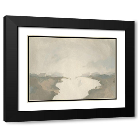 Smoke River II Black Modern Wood Framed Art Print with Double Matting by Green, Jacob