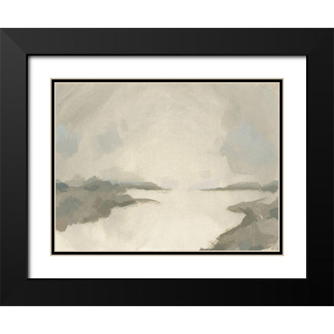 Smoke River III Black Modern Wood Framed Art Print with Double Matting by Green, Jacob