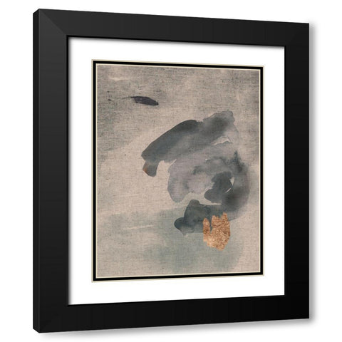 Watercolor on Linen I Black Modern Wood Framed Art Print with Double Matting by Green, Jacob
