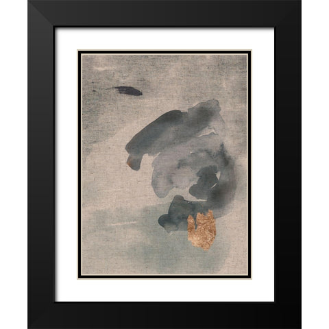 Watercolor on Linen I Black Modern Wood Framed Art Print with Double Matting by Green, Jacob