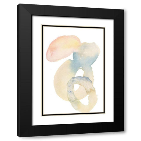 Soft Hued II Black Modern Wood Framed Art Print with Double Matting by Moore, Regina