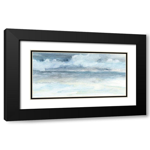 Ocean Skyline I Black Modern Wood Framed Art Print with Double Matting by Moore, Regina