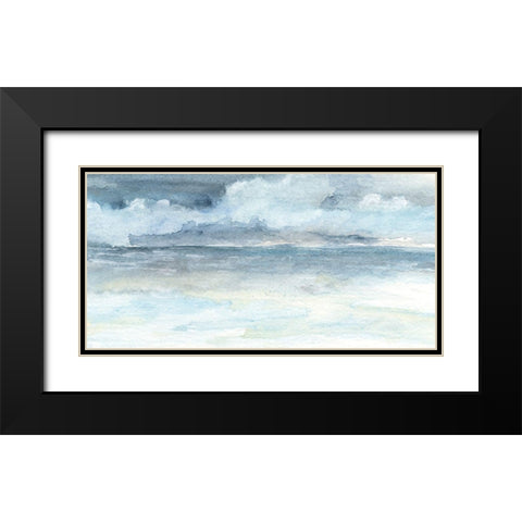 Ocean Skyline I Black Modern Wood Framed Art Print with Double Matting by Moore, Regina