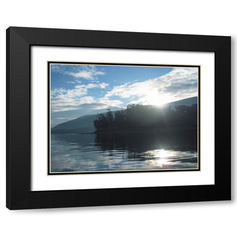 Smith Mountain Lake II Black Modern Wood Framed Art Print with Double Matting by Chandler, Sharon
