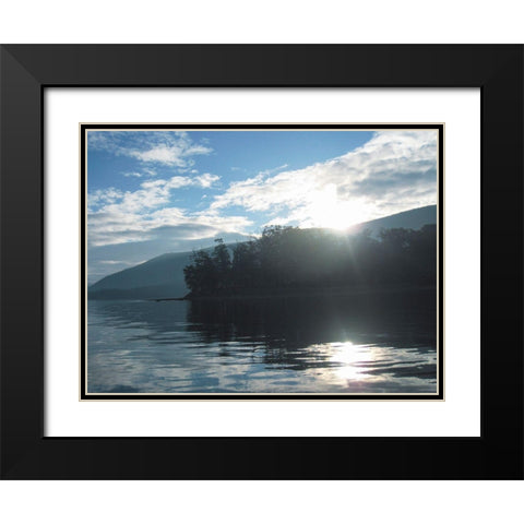 Smith Mountain Lake II Black Modern Wood Framed Art Print with Double Matting by Chandler, Sharon