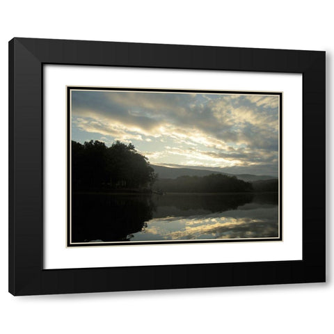 Vintage Smith Mountain Lake I Black Modern Wood Framed Art Print with Double Matting by Chandler, Sharon