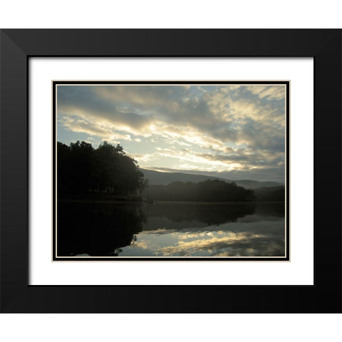 Vintage Smith Mountain Lake I Black Modern Wood Framed Art Print with Double Matting by Chandler, Sharon