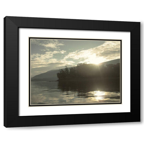 Vintage Smith Mountain Lake II Black Modern Wood Framed Art Print with Double Matting by Chandler, Sharon