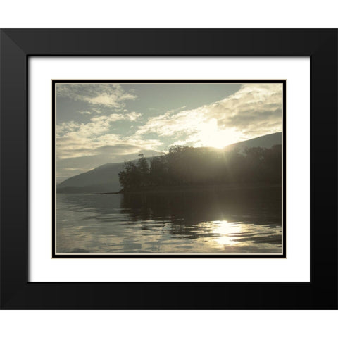 Vintage Smith Mountain Lake II Black Modern Wood Framed Art Print with Double Matting by Chandler, Sharon