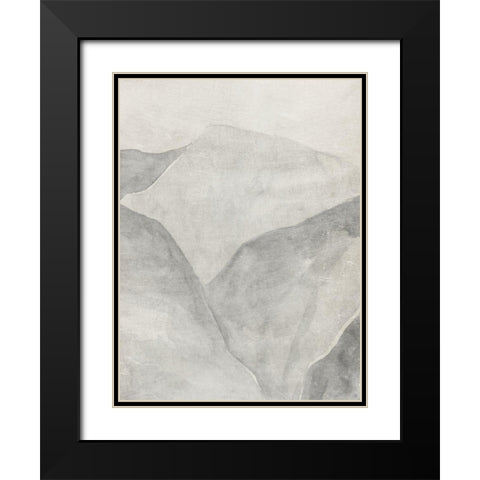 Gray Mountain Range II Black Modern Wood Framed Art Print with Double Matting by Warren, Annie
