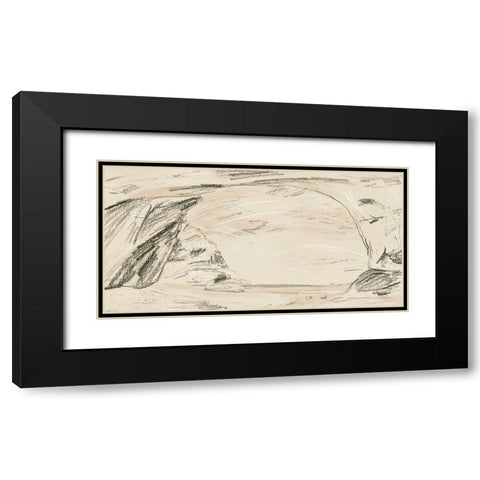 The Secret Island I Black Modern Wood Framed Art Print with Double Matting by Wang, Melissa